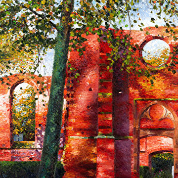 Ruïnekerk in de herfst